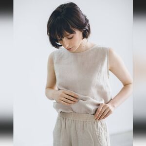 Linenfox Luna Tank in Beige